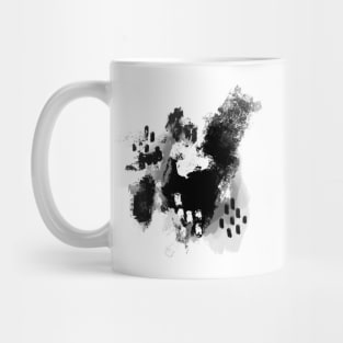 Painterly Grunge in Black Mug